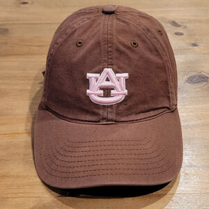 Auburn Tigers Hat Cap Brown Pink Logo One Size Legacy Adjustable